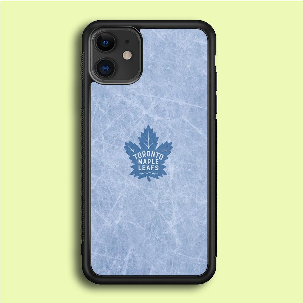 Hockey Toronto Maple Leafs NHL 001 iPhone 12 Mini Case-Rubber / Black (2D Case)-Xtracase