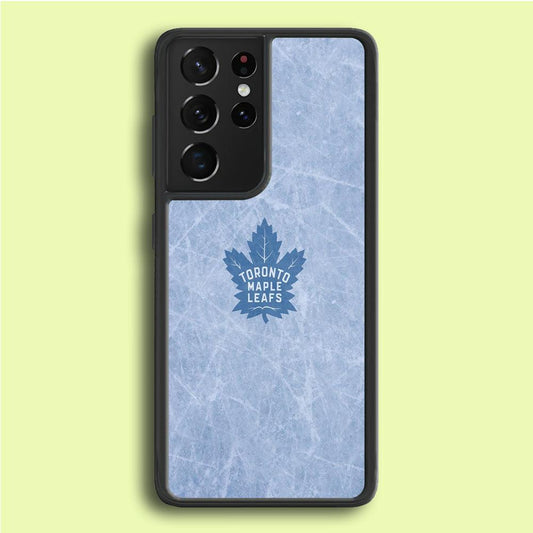 Hockey Toronto Maple Leafs NHL 001 Samsung Galaxy S21 Ultra Case-Rubber / White (2D Case)-Xtracase