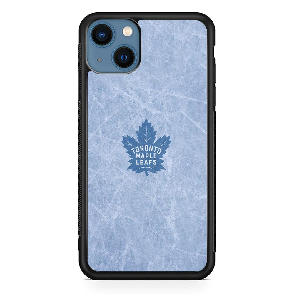 Hockey Toronto Maple Leafs NHL 001 iPhone 13 Case-Rubber / Black (2D Case)-Xtracase