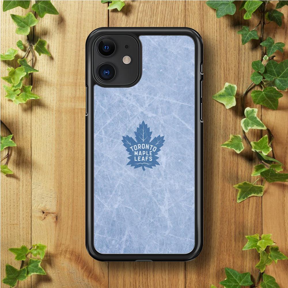 Hockey Toronto Maple Leafs NHL 001 iPhone 11 Case-Rubber / Black (2D Case)-Xtracase