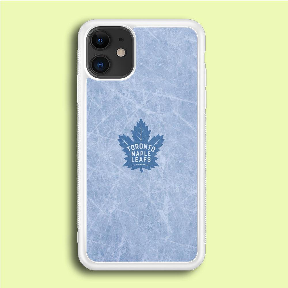 Hockey Toronto Maple Leafs NHL 001 iPhone 12 Mini Case-Rubber / White (2D Case)-Xtracase