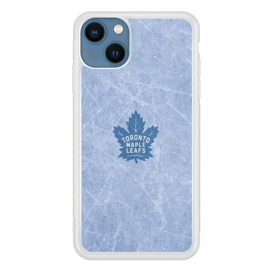 Hockey Toronto Maple Leafs NHL 001 iPhone 13 Mini Case-Rubber / White (2D Case)-Xtracase