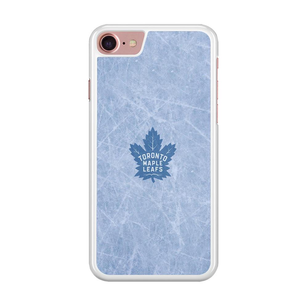 Hockey Toronto Maple Leafs NHL 001 iPhone SE 2020 Case-Rubber / White (2D Case)-Xtracase