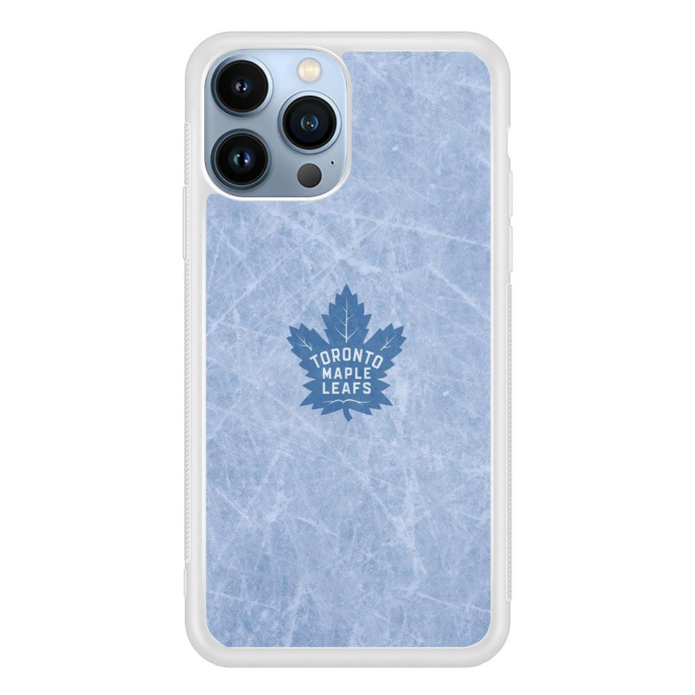 Hockey Toronto Maple Leafs NHL 001 iPhone 13 Pro Case-Rubber / White (2D Case)-Xtracase