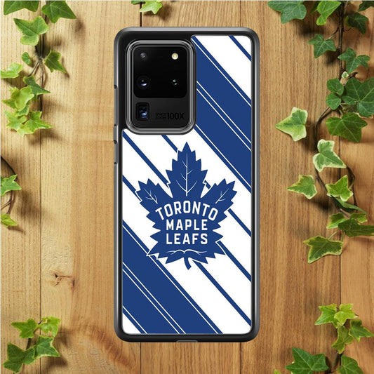 Hockey Toronto Maple Leafs NHL 002 Samsung Galaxy S20 Ultra Case-Rubber / White (2D Case)-Xtracase