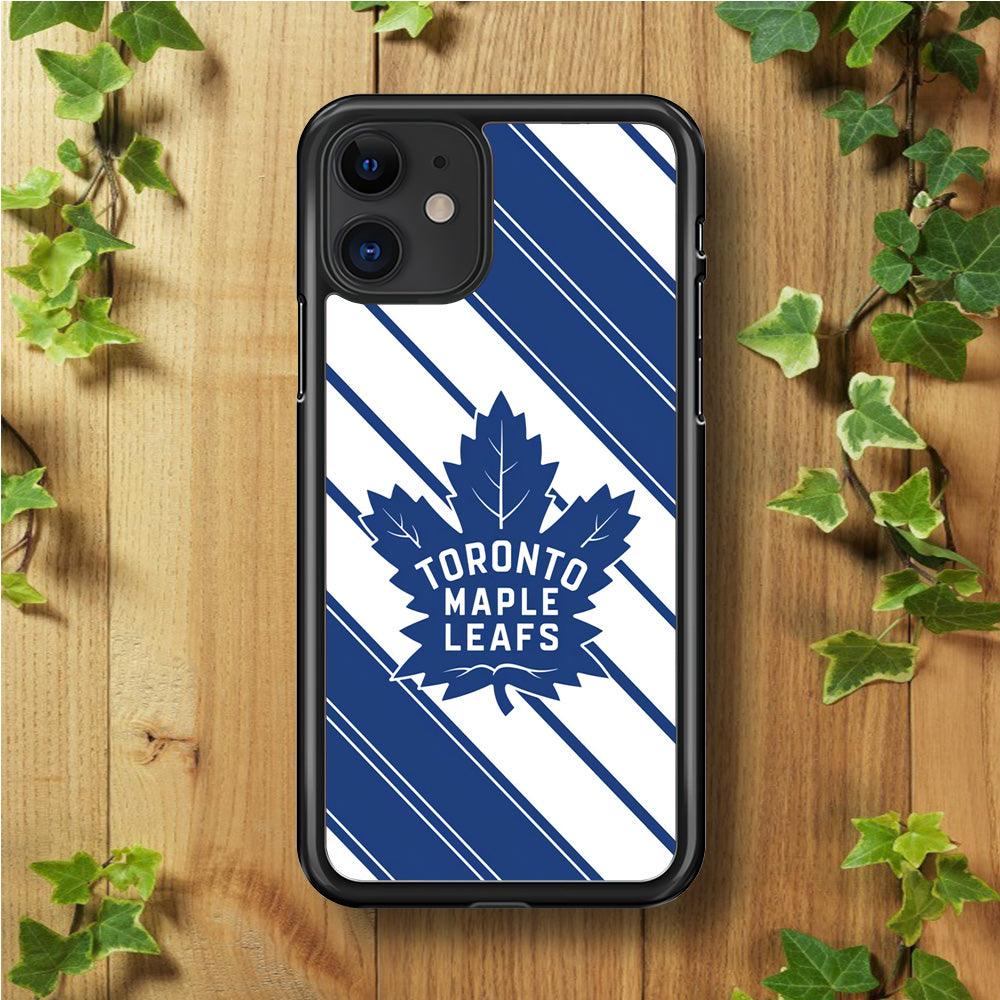 Hockey Toronto Maple Leafs NHL 002 iPhone 11 Case-Rubber / Black (2D Case)-Xtracase