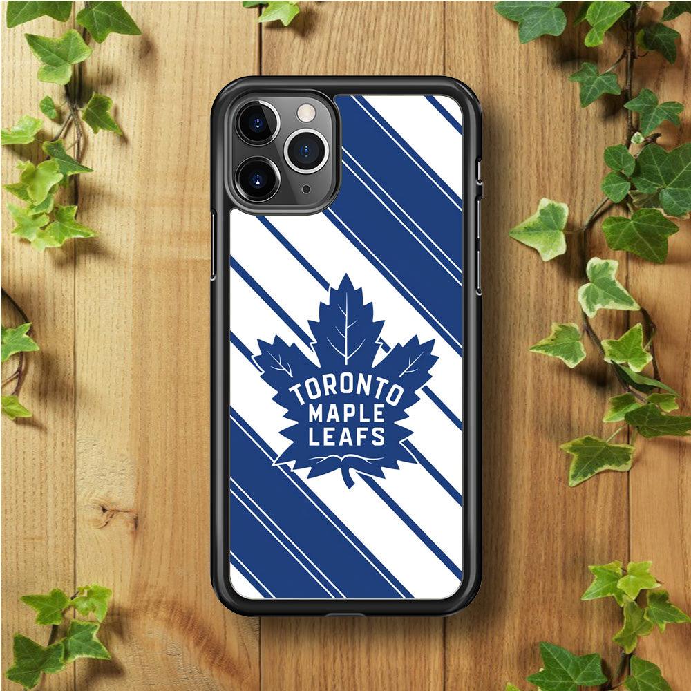 Hockey Toronto Maple Leafs NHL 002 iPhone 11 Pro Max Case-Rubber / Black (2D Case)-Xtracase