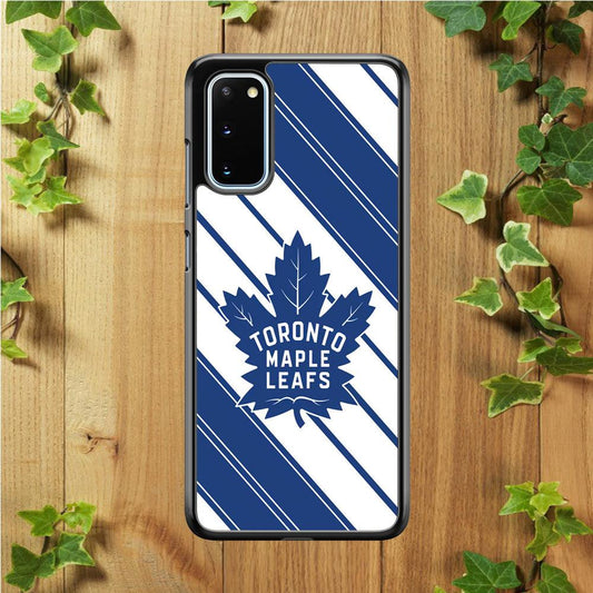 Hockey Toronto Maple Leafs NHL 002 Samsung Galaxy S20 Case-Rubber / White (2D Case)-Xtracase