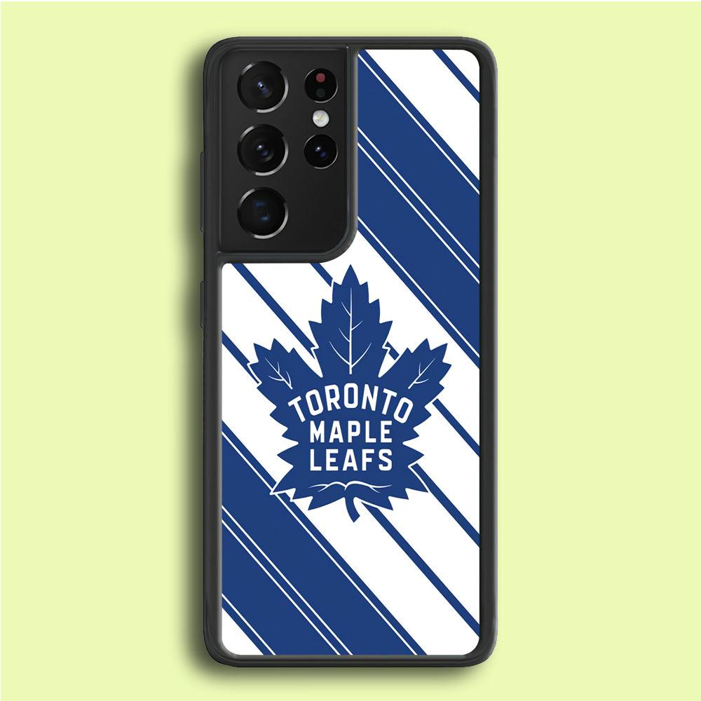 Hockey Toronto Maple Leafs NHL 002 Samsung Galaxy S21 Ultra Case-Rubber / White (2D Case)-Xtracase