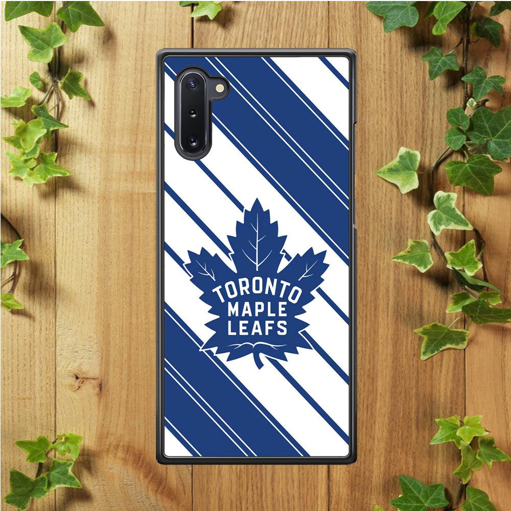 Hockey Toronto Maple Leafs NHL 002 Samsung Galaxy Note 10 Case-Rubber / Black (2D Case)-Xtracase