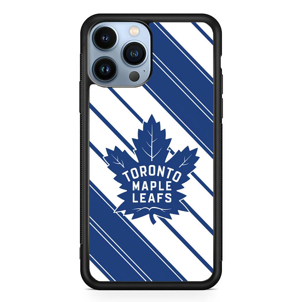 Hockey Toronto Maple Leafs NHL 002 iPhone 13 Pro Case-Rubber / Black (2D Case)-Xtracase