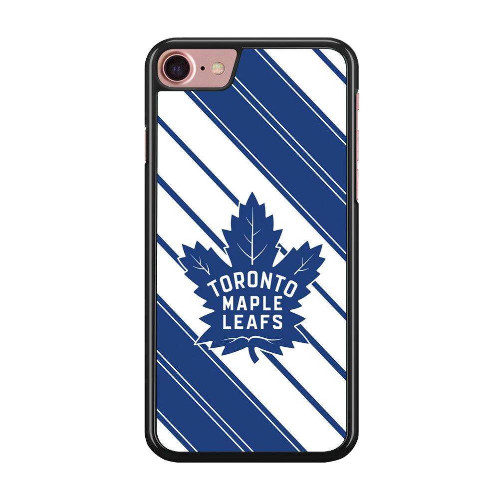 Hockey Toronto Maple Leafs NHL 002 iPhone SE 2020 Case-Rubber / Black (2D Case)-Xtracase