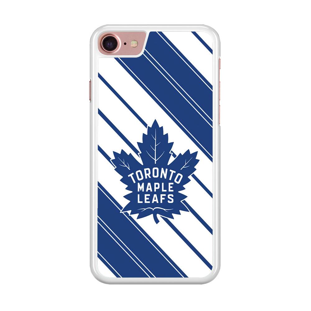 Hockey Toronto Maple Leafs NHL 002 iPhone SE 2020 Case-Rubber / White (2D Case)-Xtracase