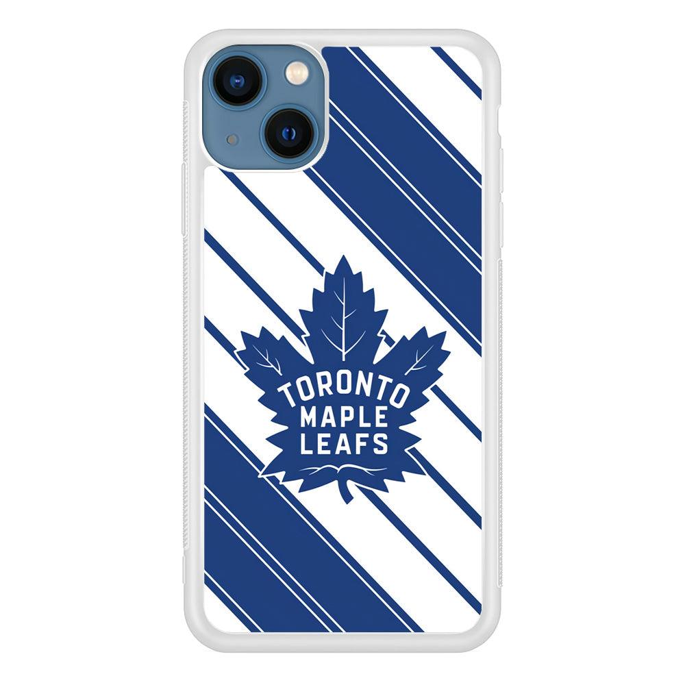 Hockey Toronto Maple Leafs NHL 002 iPhone 13 Case-Rubber / White (2D Case)-Xtracase