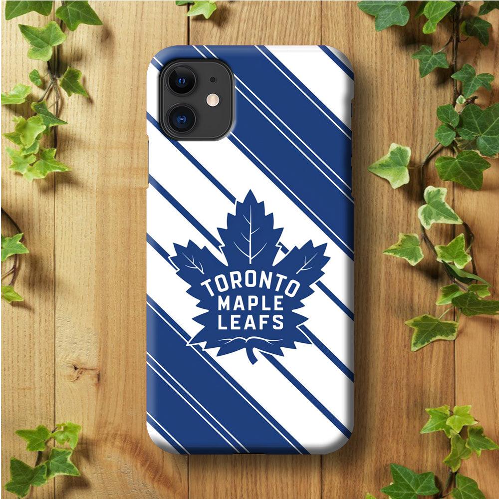 Hockey Toronto Maple Leafs NHL 002 iPhone 11 Case-Plastic / Full Wrap (3D Case)-Xtracase