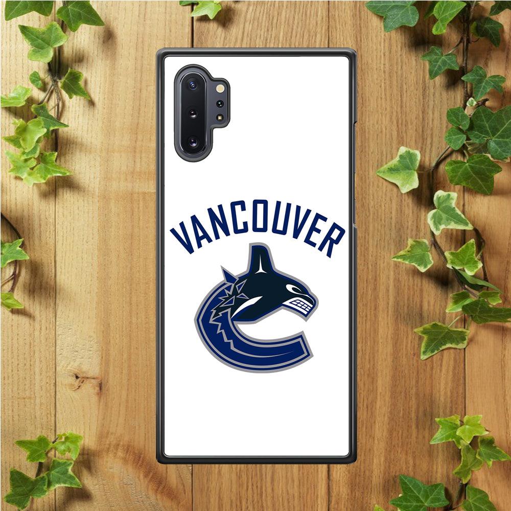 Hockey Vancouver Canucks NHL 001 Samsung Galaxy Note 10 Plus Case-Rubber / White (2D Case)-Xtracase