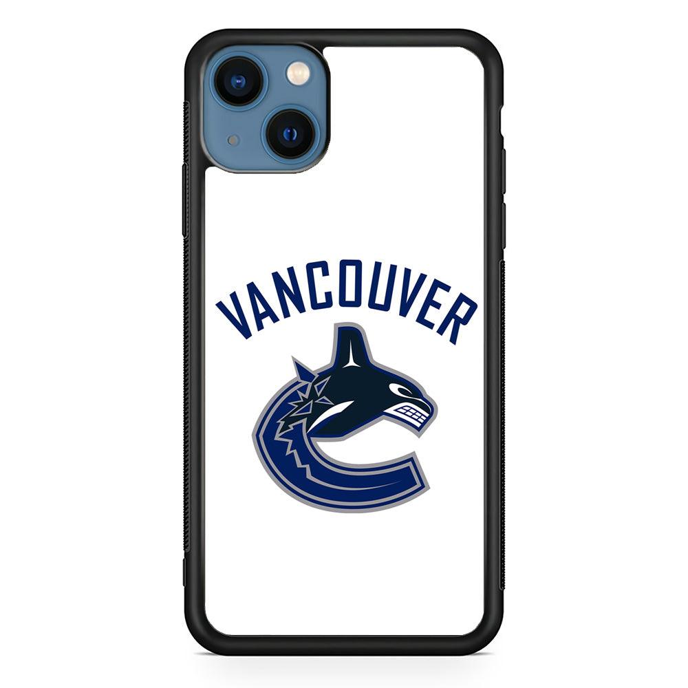Hockey Vancouver Canucks NHL 001 iPhone 13 Case-Rubber / Black (2D Case)-Xtracase