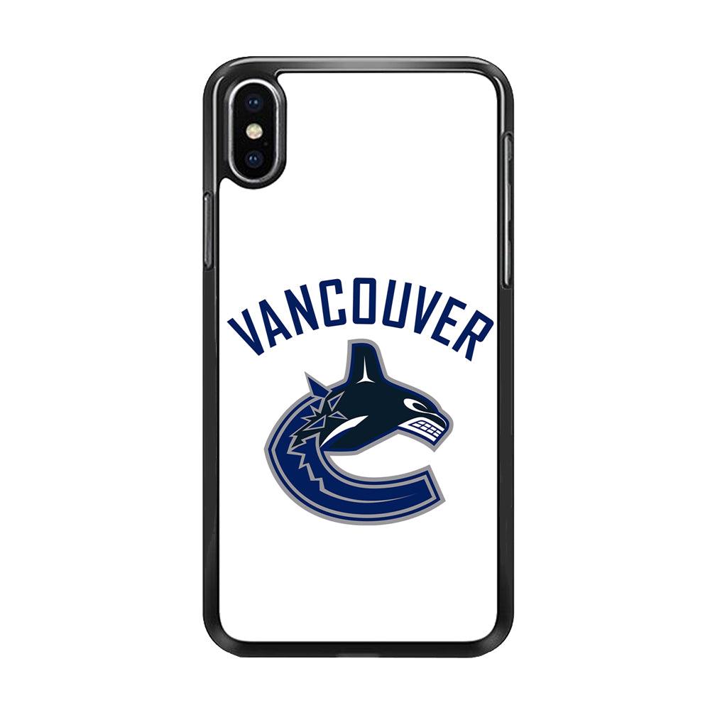 Hockey Vancouver Canucks NHL 001 iPhone Xs Max Case-Rubber / Black (2D Case)-Xtracase