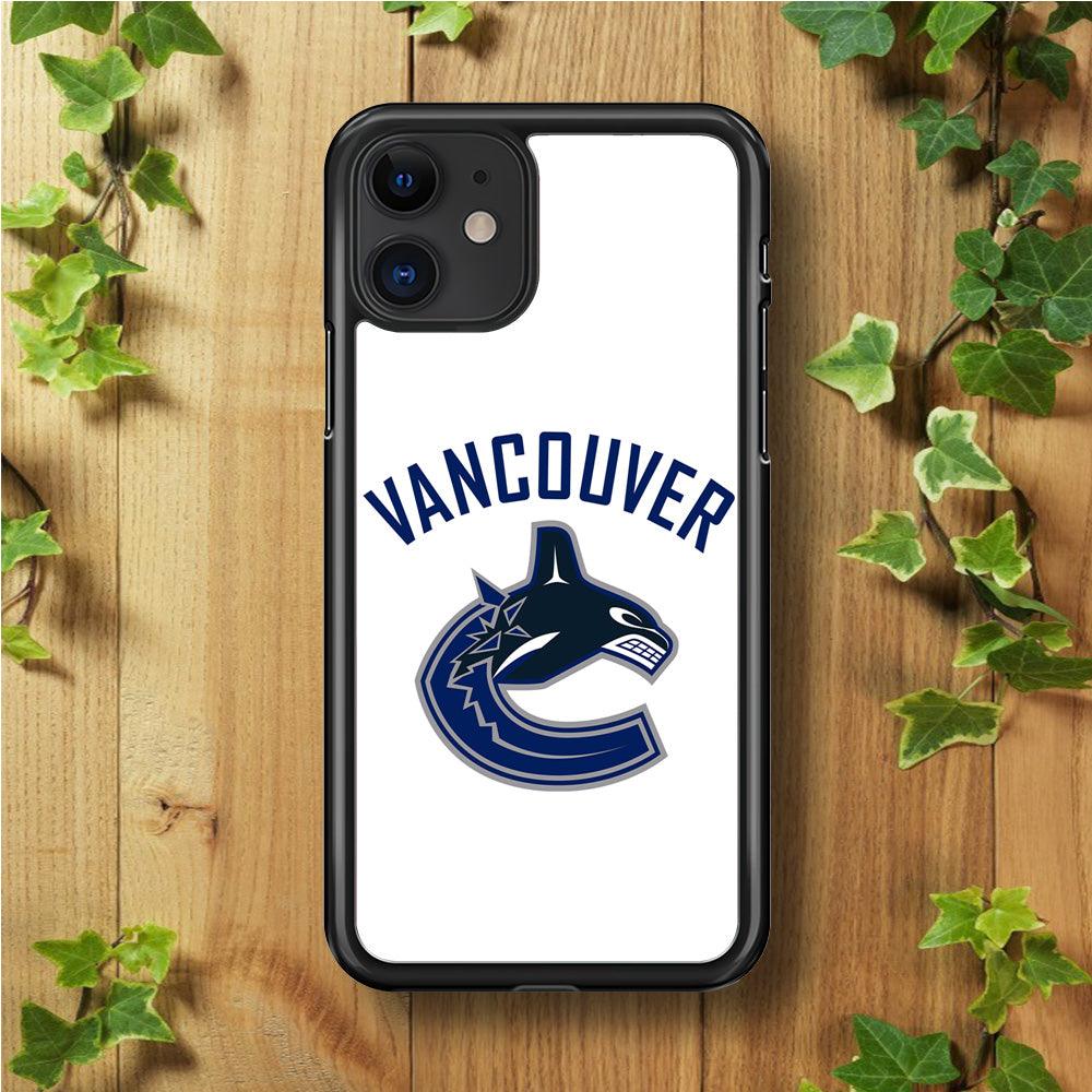 Hockey Vancouver Canucks NHL 001 iPhone 11 Case-Rubber / Black (2D Case)-Xtracase