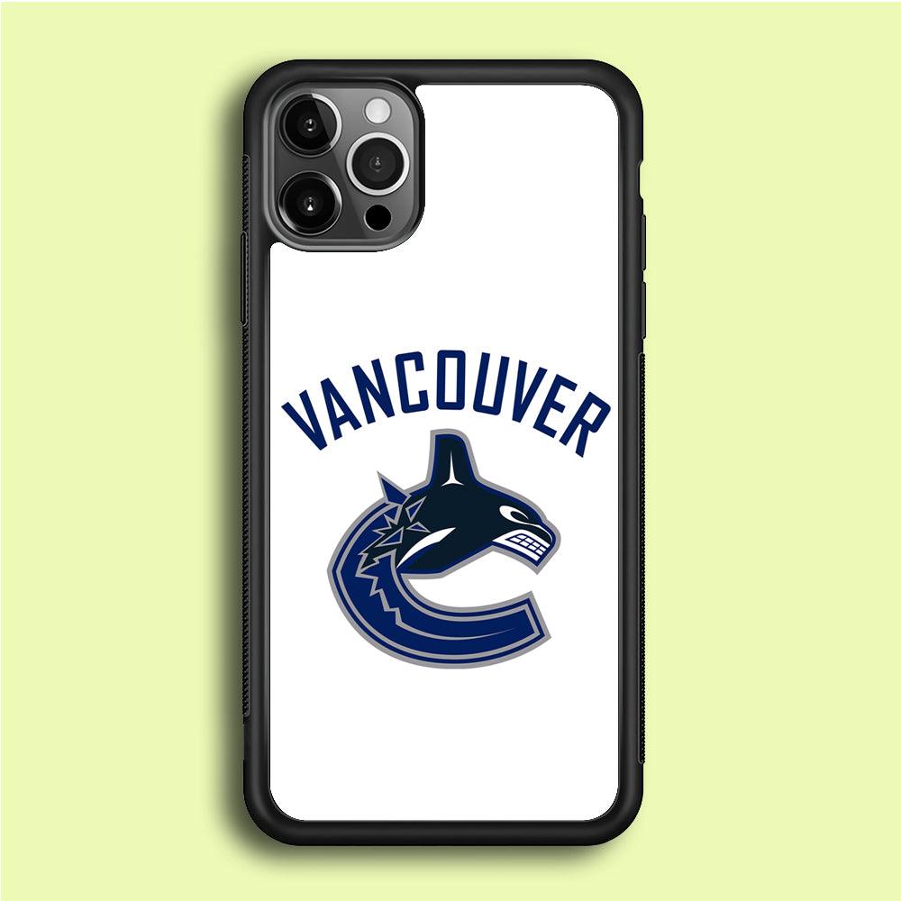 Hockey Vancouver Canucks NHL 001 iPhone 12 Pro Max Case-Rubber / Black (2D Case)-Xtracase