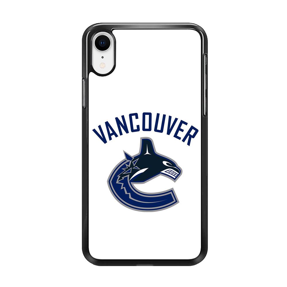 Hockey Vancouver Canucks NHL 001 iPhone XR Case-Rubber / Black (2D Case)-Xtracase