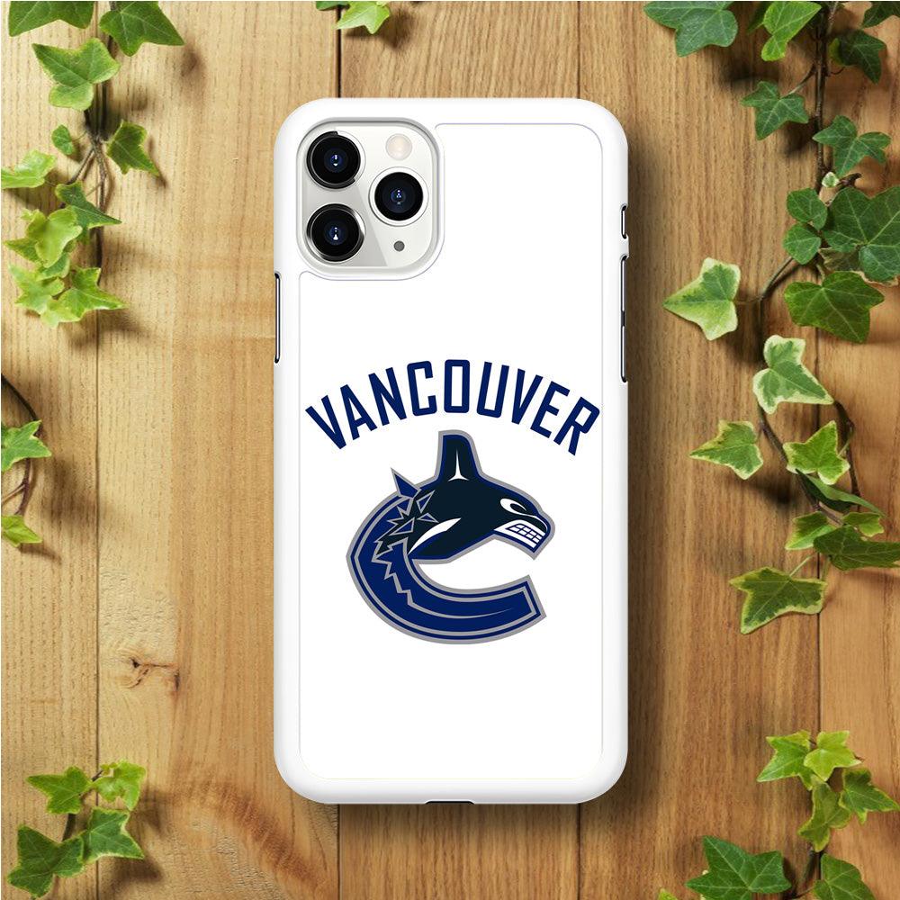 Hockey Vancouver Canucks NHL 001 iPhone 11 Pro Case-Rubber / White (2D Case)-Xtracase