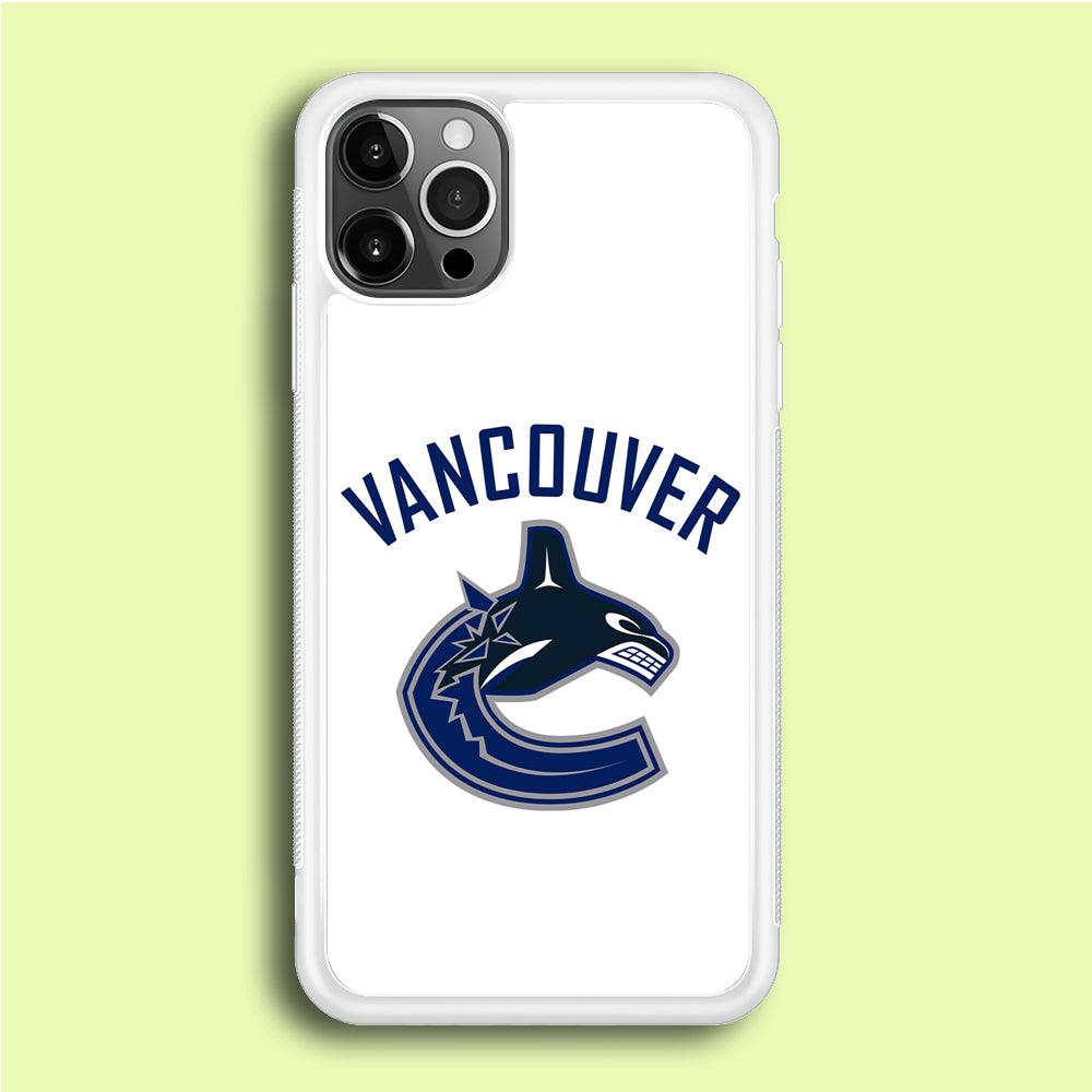 Hockey Vancouver Canucks NHL 001 iPhone 12 Pro Max Case-Rubber / White (2D Case)-Xtracase