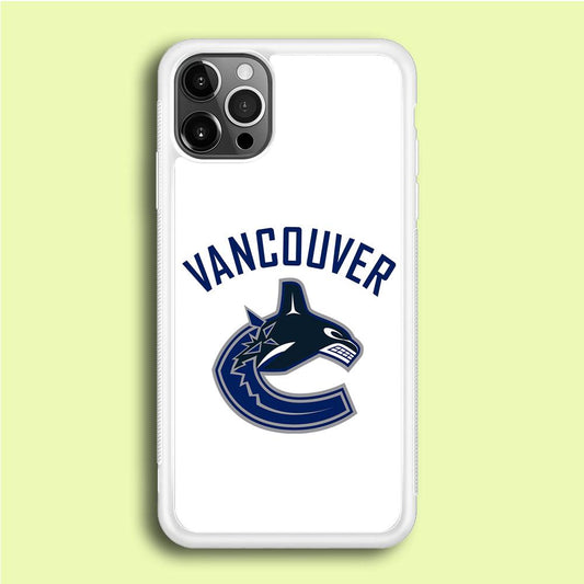 Hockey Vancouver Canucks NHL 001 iPhone 12 Pro Case-Rubber / White (2D Case)-Xtracase