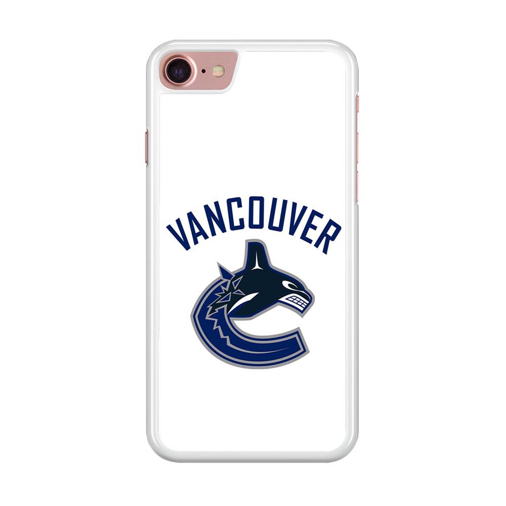 Hockey Vancouver Canucks NHL 001 iPhone SE 2020 Case-Rubber / White (2D Case)-Xtracase
