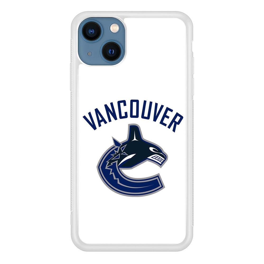 Hockey Vancouver Canucks NHL 001 iPhone 13 Case-Rubber / White (2D Case)-Xtracase