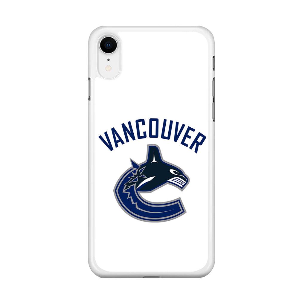 Hockey Vancouver Canucks NHL 001 iPhone XR Case-Rubber / White (2D Case)-Xtracase