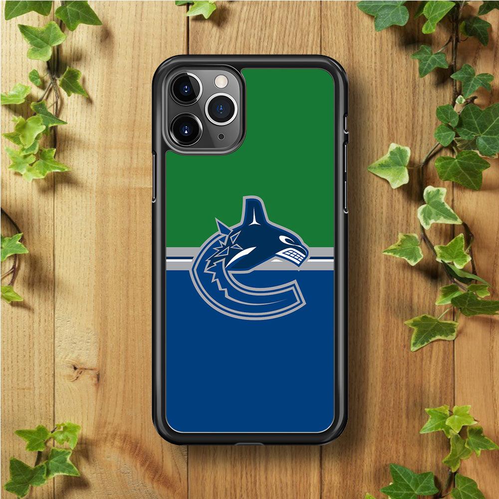 Hockey Vancouver Canucks NHL 002 iPhone 11 Pro Case-Rubber / Black (2D Case)-Xtracase