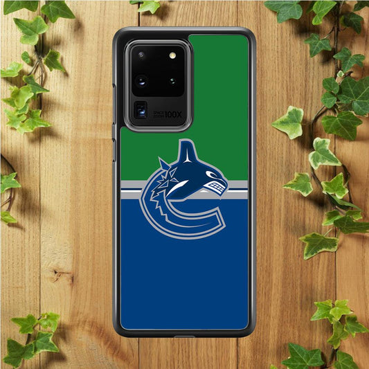 Hockey Vancouver Canucks NHL 002 Samsung Galaxy S20 Ultra Case-Rubber / Black (2D Case)-Xtracase