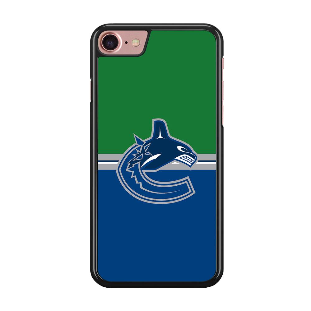 Hockey Vancouver Canucks NHL 002 iPhone 8 Case-Rubber / Black (2D Case)-Xtracase