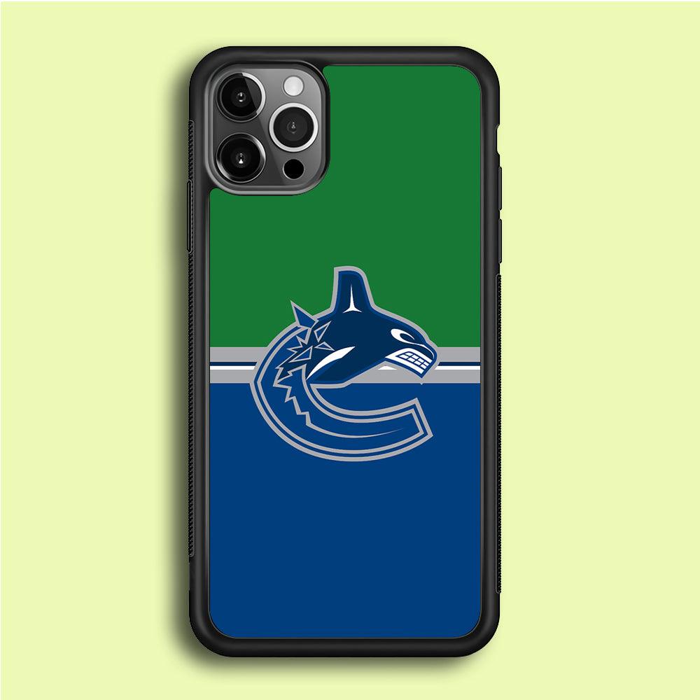 Hockey Vancouver Canucks NHL 002 iPhone 12 Pro Max Case-Rubber / Black (2D Case)-Xtracase