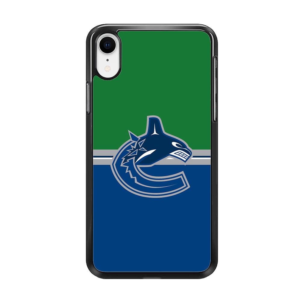 Hockey Vancouver Canucks NHL 002 iPhone XR Case-Rubber / Black (2D Case)-Xtracase