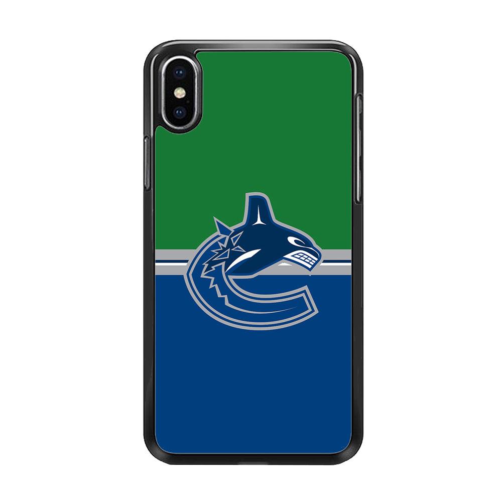 Hockey Vancouver Canucks NHL 002 iPhone X Case-Rubber / Black (2D Case)-Xtracase
