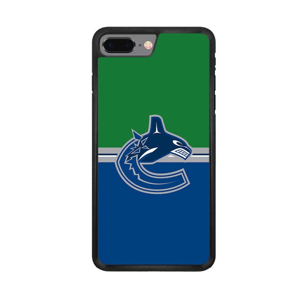 Hockey Vancouver Canucks NHL 002 iPhone 8 Plus Case-Rubber / Black (2D Case)-Xtracase