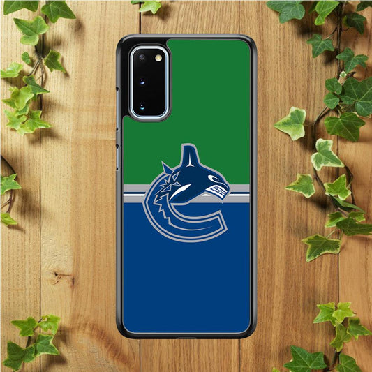 Hockey Vancouver Canucks NHL 002 Samsung Galaxy S20 Case-Rubber / Black (2D Case)-Xtracase