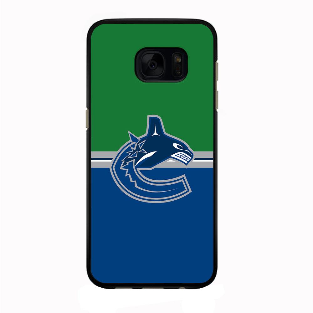 Hockey Vancouver Canucks NHL 002 Samsung Galaxy S7 Edge Case-Rubber / Black (2D Case)-Xtracase