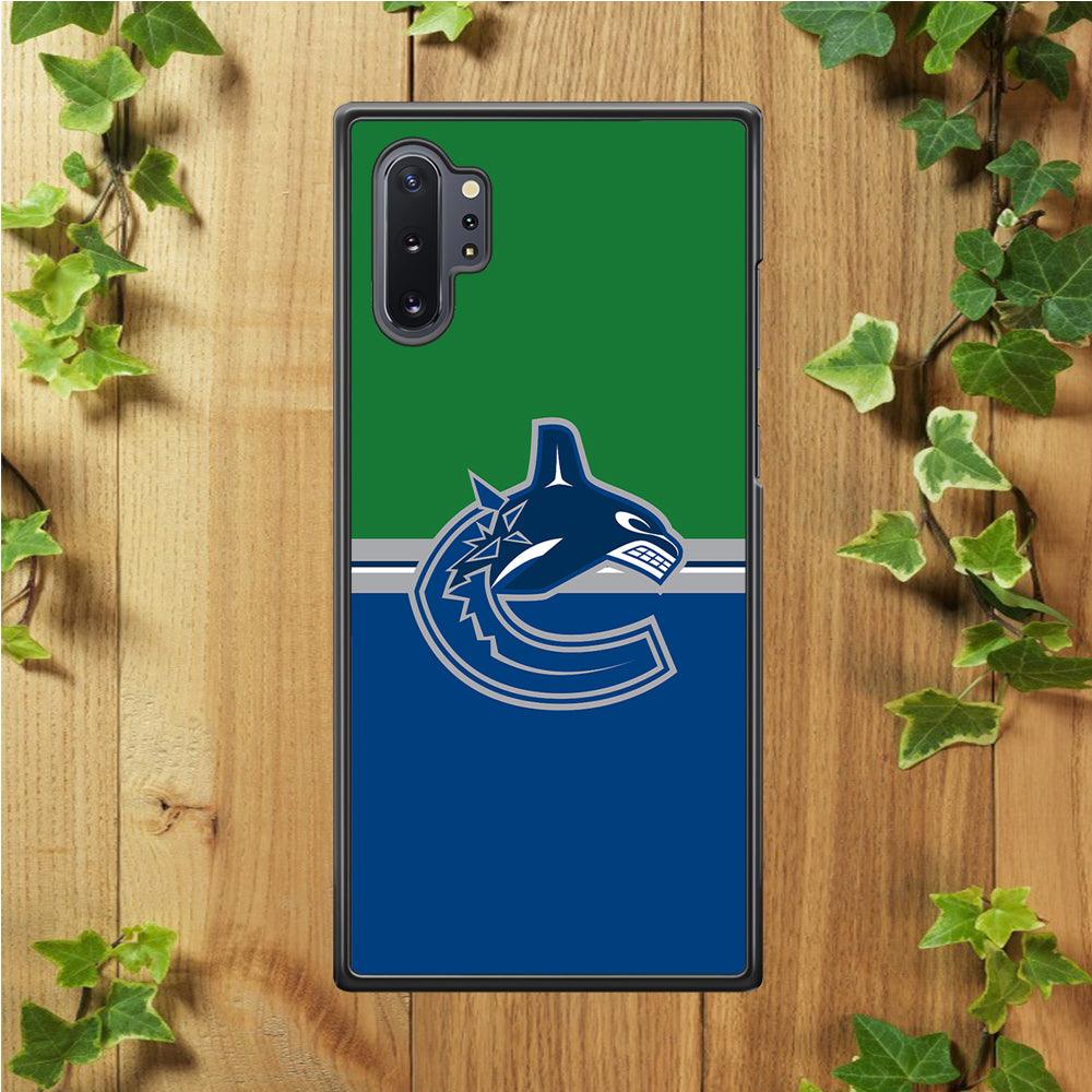 Hockey Vancouver Canucks NHL 002 Samsung Galaxy Note 10 Plus Case-Rubber / Black (2D Case)-Xtracase