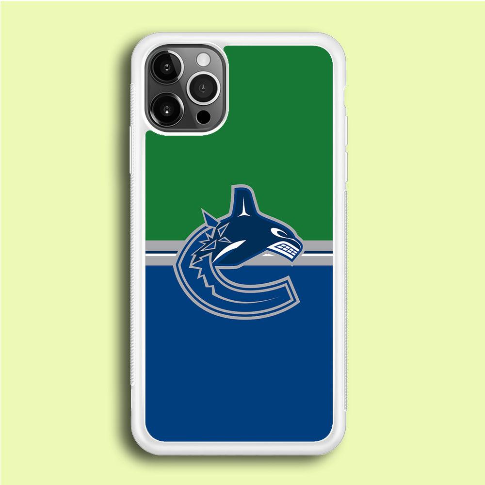 Hockey Vancouver Canucks NHL 002 iPhone 12 Pro Case-Rubber / White (2D Case)-Xtracase