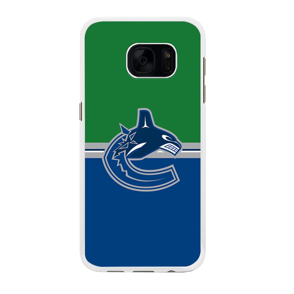Hockey Vancouver Canucks NHL 002 Samsung Galaxy S7 Edge Case-Rubber / White (2D Case)-Xtracase