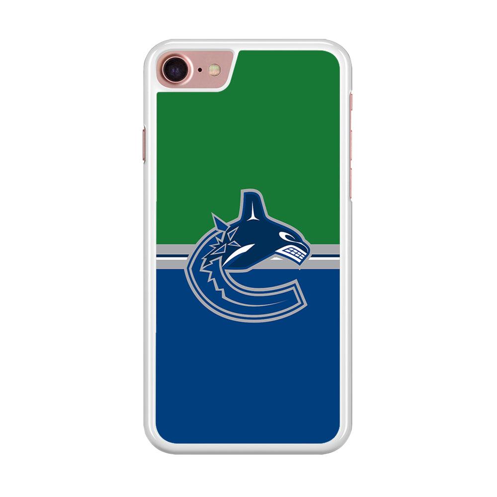 Hockey Vancouver Canucks NHL 002 iPhone 8 Case-Rubber / White (2D Case)-Xtracase