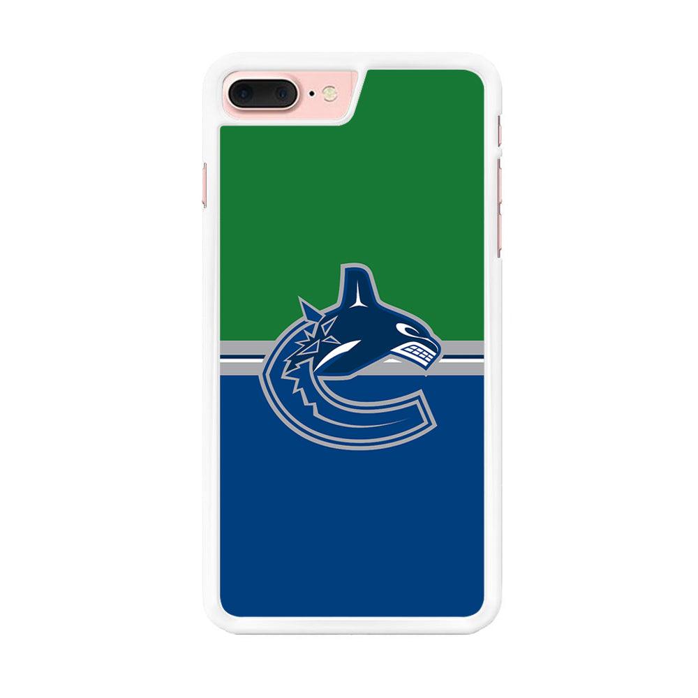 Hockey Vancouver Canucks NHL 002 iPhone 8 Plus Case-Rubber / White (2D Case)-Xtracase