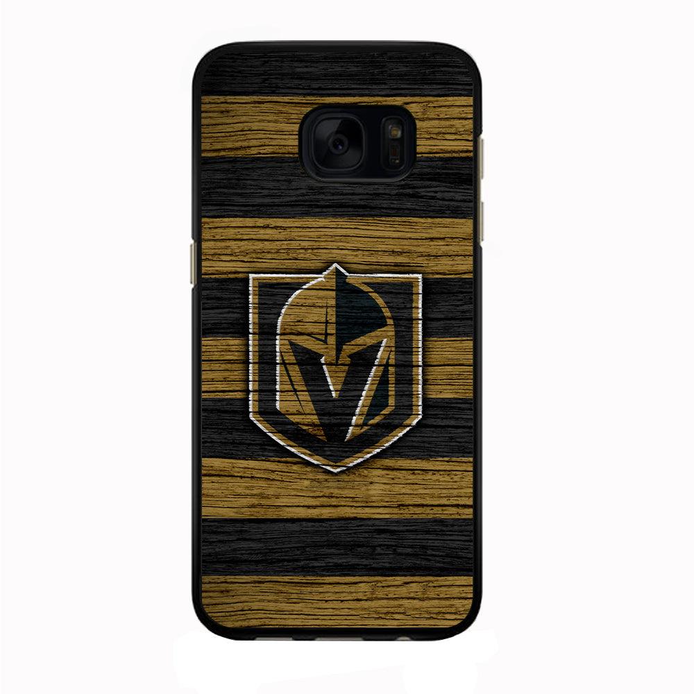 Hockey Vegas Golden Knights NHL 001 Samsung Galaxy S7 Edge Case-Rubber / Black (2D Case)-Xtracase