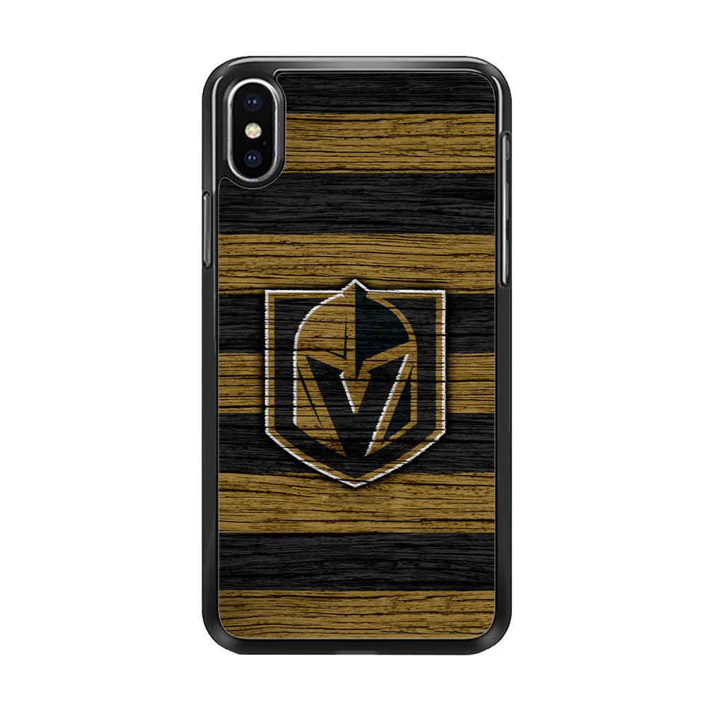 Hockey Vegas Golden Knights NHL 001 iPhone Xs Max Case-Rubber / Black (2D Case)-Xtracase