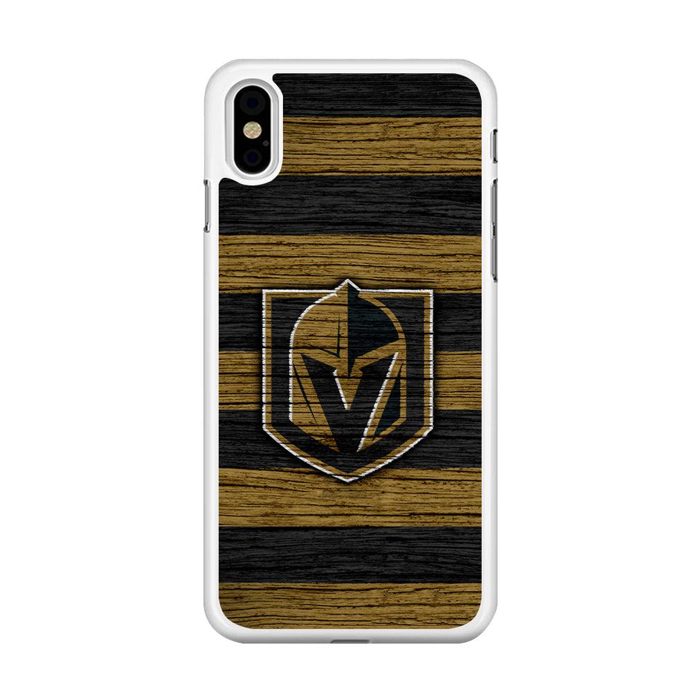 Hockey Vegas Golden Knights NHL 001 iPhone Xs Case-Rubber / White (2D Case)-Xtracase