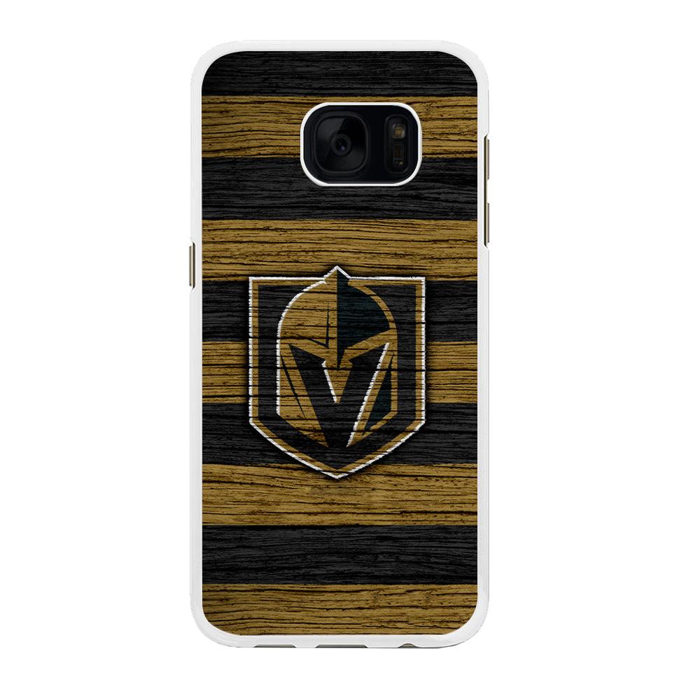 Hockey Vegas Golden Knights NHL 001 Samsung Galaxy S7 Edge Case-Rubber / White (2D Case)-Xtracase