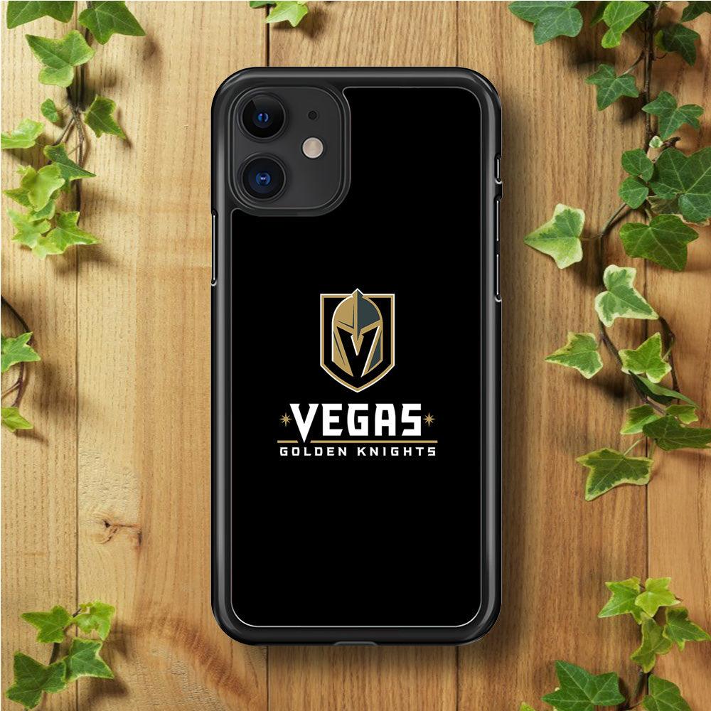 Hockey Vegas Golden Knights NHL 002 iPhone 11 Case-Rubber / Black (2D Case)-Xtracase
